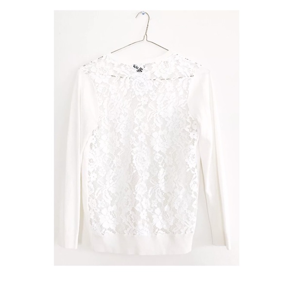 Theory Women’s White Eyelet Sweater Sz S/P - Picture 5 of 6